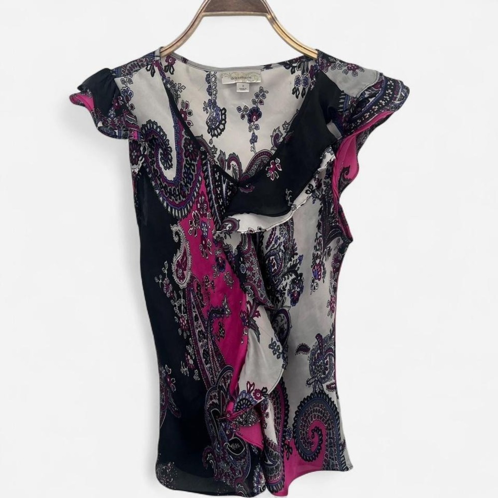 Y2K Whimsigoth Sleeveless Ruffle Blouse